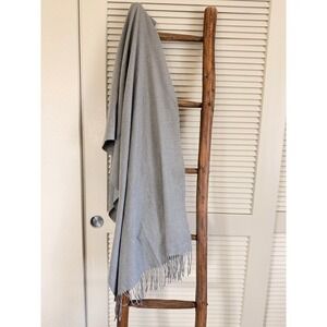 Halara Gray Scarf Wrap‎ Shawl with Fringe Lightweight Versatile Neutral